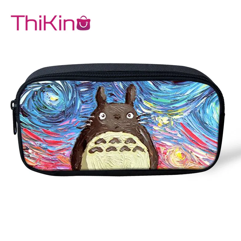 

Thikin Cartoon Totoro Pencil Bags for Teen Boy Pen Bag for Student Pencil Case Girls Makeup Storage HandBags Pen Purses for Kids