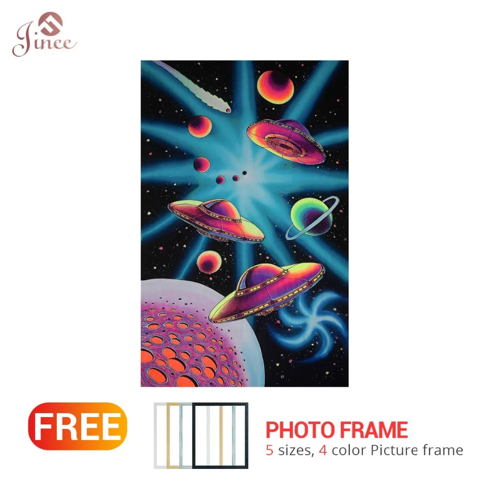 

5D DIY Diamond Embroidery UFO Universe Scenery Cross Stitch Diamond Mosaic Painting Rhinestones Christmas Gift For Children