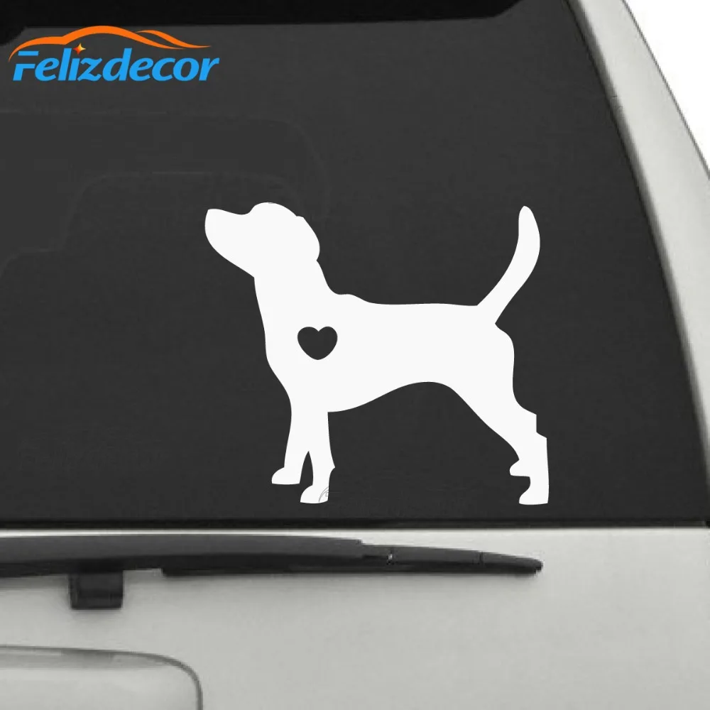 I Love My Beagle Dog автомобильные наклейки с животными водонепроницаемые наклейки аксессуары для стайлинга автомобилей Декор окна черный/белый CL009