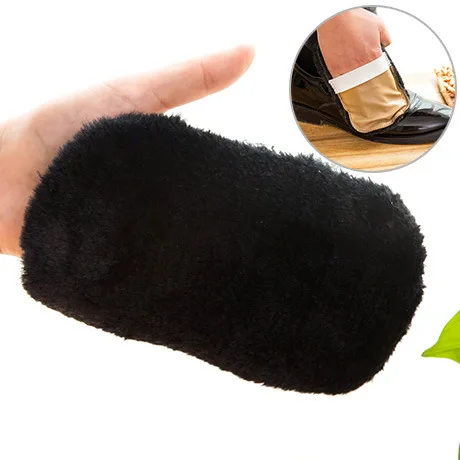 Shoes Cleaner Shoe Care Brush Soft Wool Plush Shoe Gloves Wipe Shoes  Gloves Wipe Mitt  Polishing Cleaning