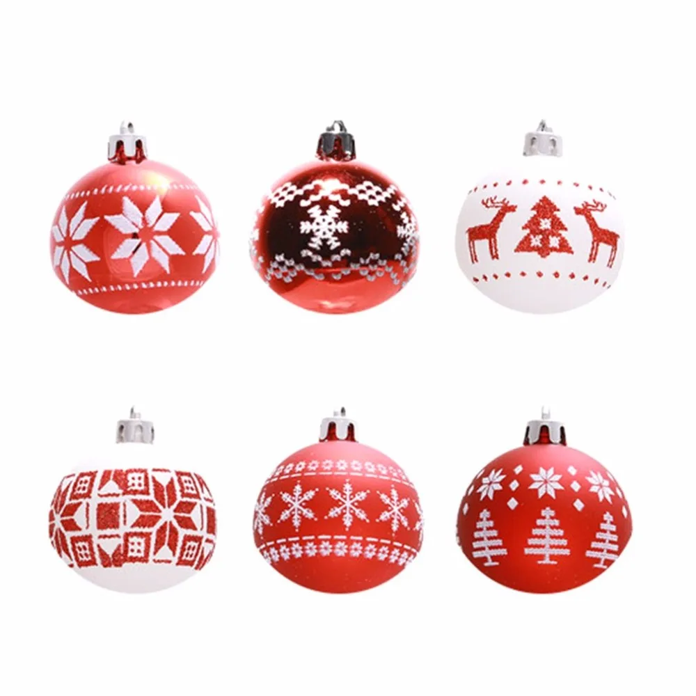 24pcs Christmas decorations balls tree ornaments large foam Styrofoam decoration toys on the Christmas tree 6cm Ball Baubles new