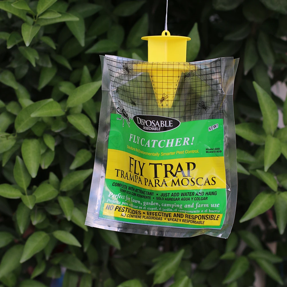 Flycatcher сумка для дома сада улицы одноразовая ловушка управления мухами инсектицид мух ловушка сумки