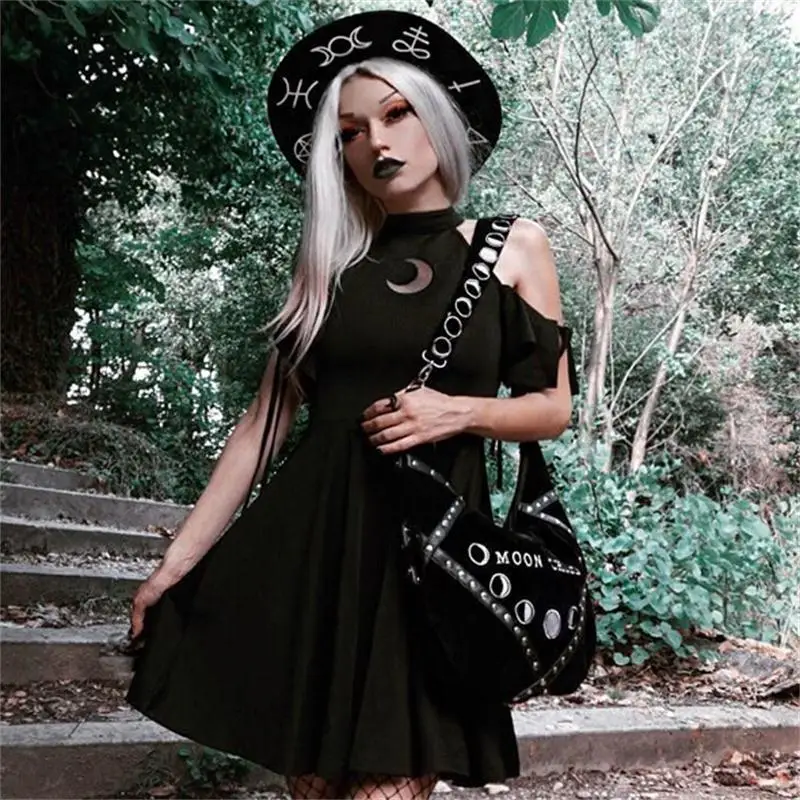 Женское летнее черное Плиссированное мини-платье с вырезом на шее, на шнуровке, тонкое, готическое, панк, сексуальное Клубное платье