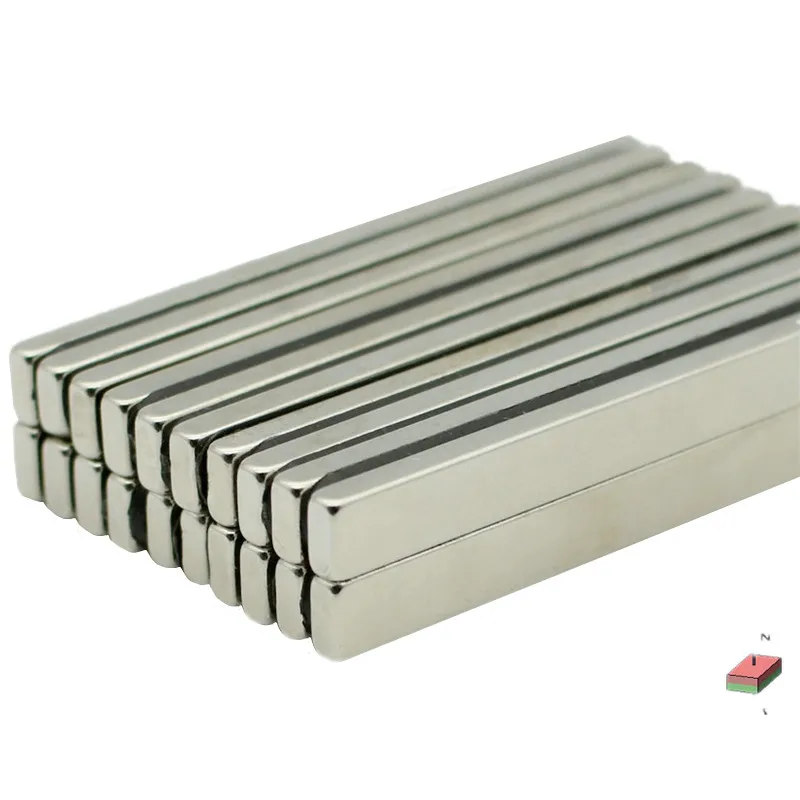 5pcs Powerful N52 Block 100x10x5 Mm Long Bar Neodymium Permanent