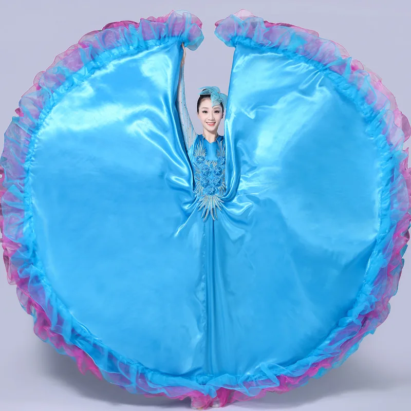 Испанская коррида танец фламенко юбка бальный стиль женское платье Цыганская сценическая одежда представление танцевальный костюм