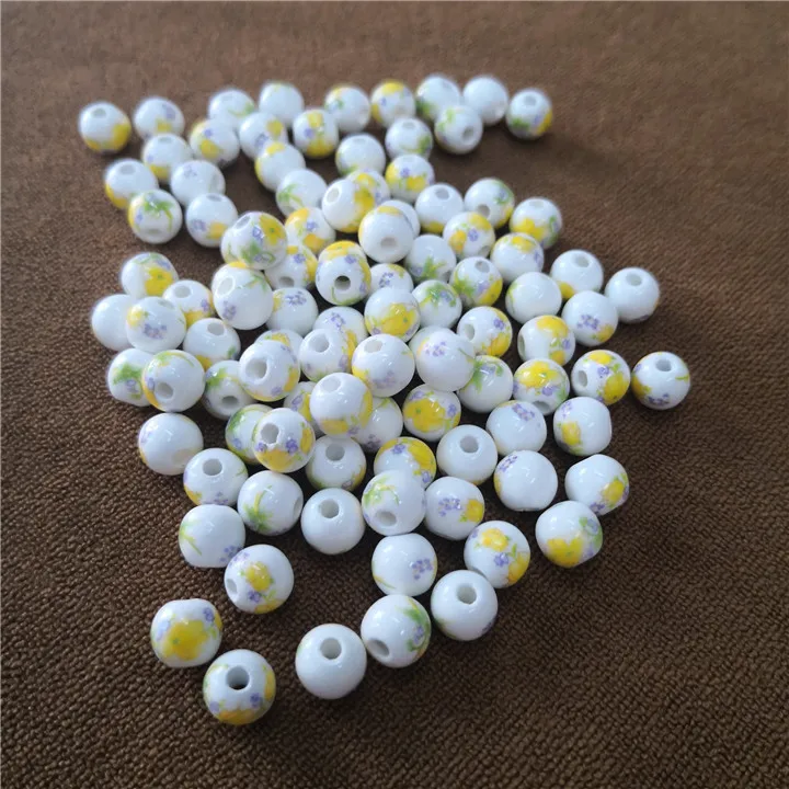 11  30pcs Ceramic Beads Diy Bracelet Necklace Jewelry Making 8mm Chinese Style Blue And White Porcelain Beads Hand Made Accessories