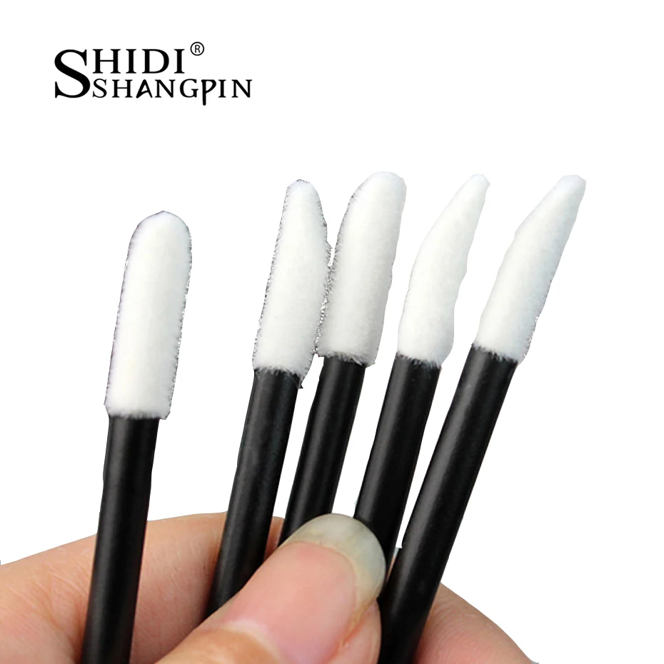 

New 50Pcs Disposable Lip Brush Lipstick Brush Cosmetic Lip Brush Plastic Makeup Brush Applicators maquiagem Lipstick Wands