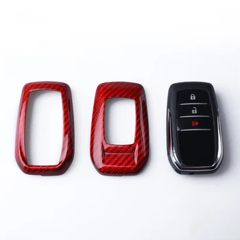 

T-Carbon Fiber Remote Key Case Shell Cover For Toyota Alphard Estima Vellfire Prado Haice RHD LHD Accessories Styling