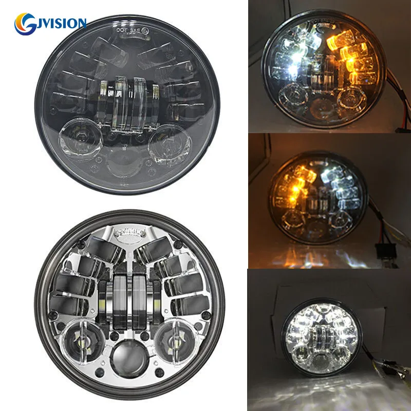 

5.75 inch Daymaker Projector LED Headlight 5 3/4'' Hi/Lo beam DRL Turn signal lights for Harley Dyna Sportster 1200 883 Parts