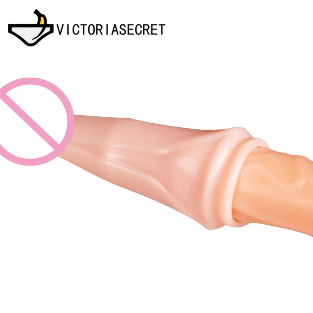 2 Pcs Glans Cock Ring Men Silicone Penis Sleeve Extension Condom Adult Sex Product Erotic Toys Dick Condoms For Men Sex Toys