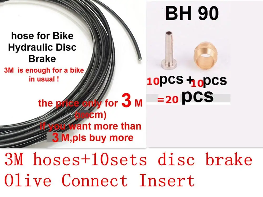 20 шт. велосипедный кабель корпус Гидравлический дисковый тормоз оливковый+ 3 М цикл переключатель тормозной шланг mtb часть для Shimano AVID SRAM TEKTRO hayes - Цвет: Z10515PY3M10PBH90