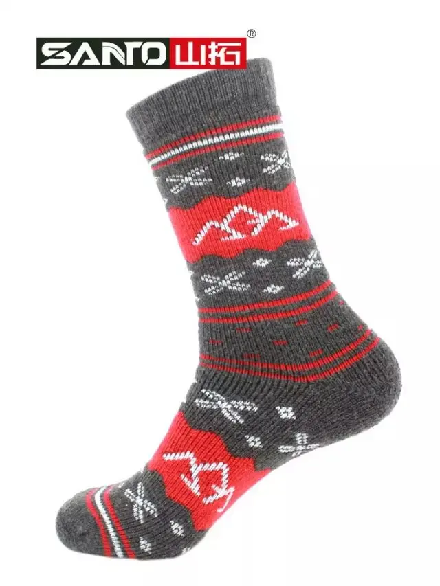 SANTO Brand high quality Men winter full thickness skiing merino sheep