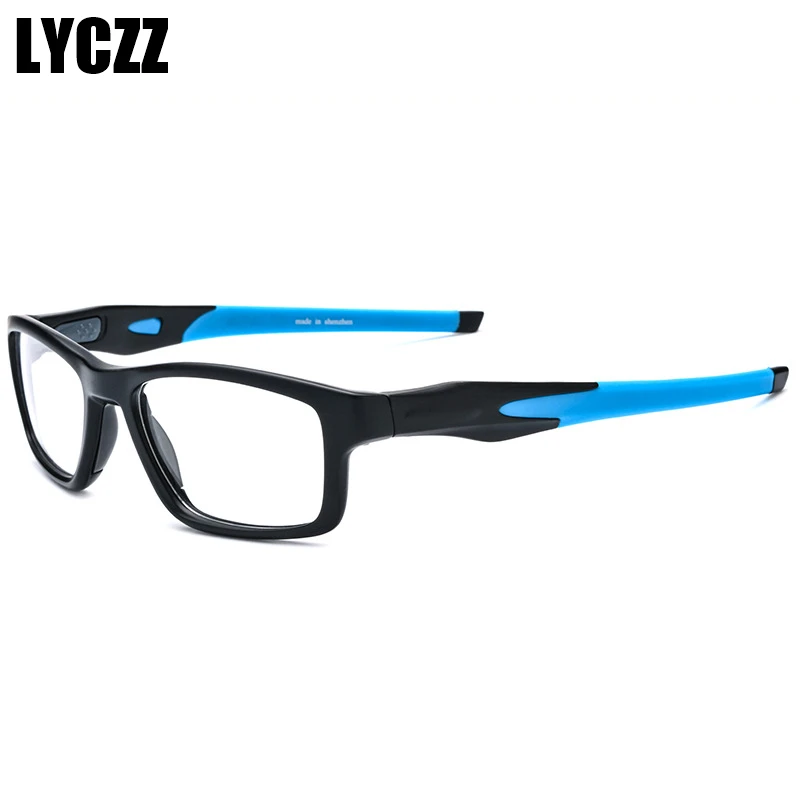 

LYCZZ New TR90 Sports Glasses Frames Outdoor Bicycle Riding Myopia Eyewear Slip Nose Pads Spectacle Clear Lens Optical Frames