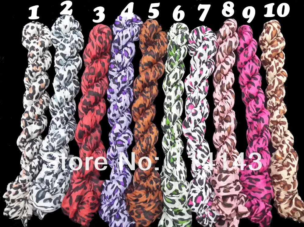 Модный женский леопардовый животный шейный платок с рисунком принтом шаль