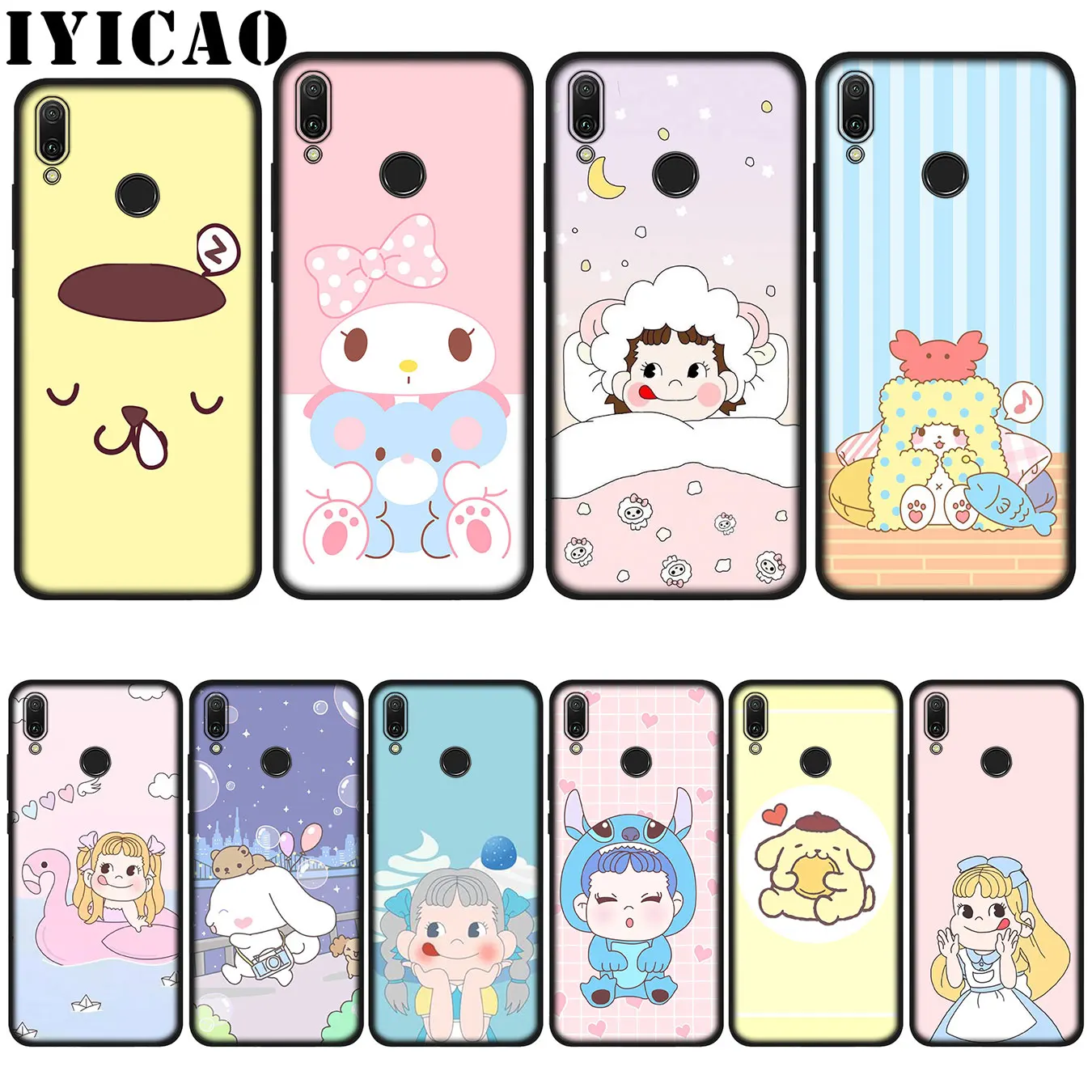 

IYICAO Sanrio pom pom purin lovely cartoon girl Soft Case for Huawei P20 Pro P10 P8 P9 P30 Lite Mini 2017 P Smart 2019