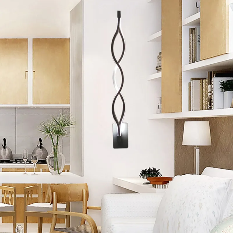 LED Wave wall lamp modern style lights (1)