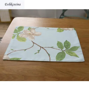 

Free Shipping Orchid Placemat Dining Table Coaster Cloth Insulation Coffee Tea Cup Pad Kitchen Mantel Individual For Table