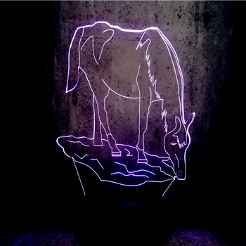 

Horse Animal 3D Led Night Lights LED Table Bedside Sleep RGB Lamp Home Decor Child Kid House Decor USB base Sleep Lamp Baby Gift