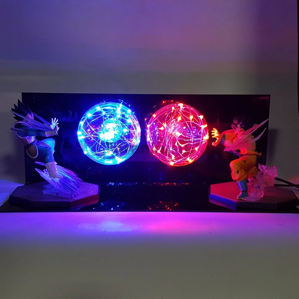 Dragon Ball Z Action Figures Son Goku VS Vegeta Super Saiyan Anime Dragon Ball Z Figurine Model Toy DBZ Led Lighting Lamp Dragon Ball Z Action Figures Son Goku VS Vegeta Super Saiyan Anime Dragon Ball Z Figurine Model Toy DBZ Led Lighting Lamp