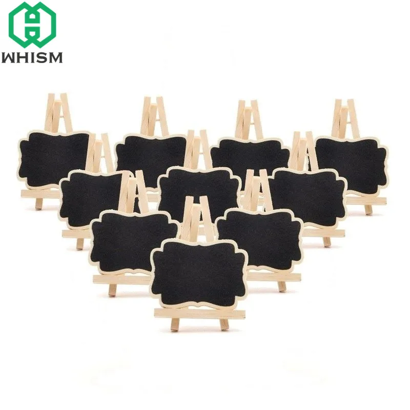 

WHISM S/L Wooden Blackboard Chalkboard Labels Message Board Notice Board For Buffets Table Wedding Decor Party Supplies