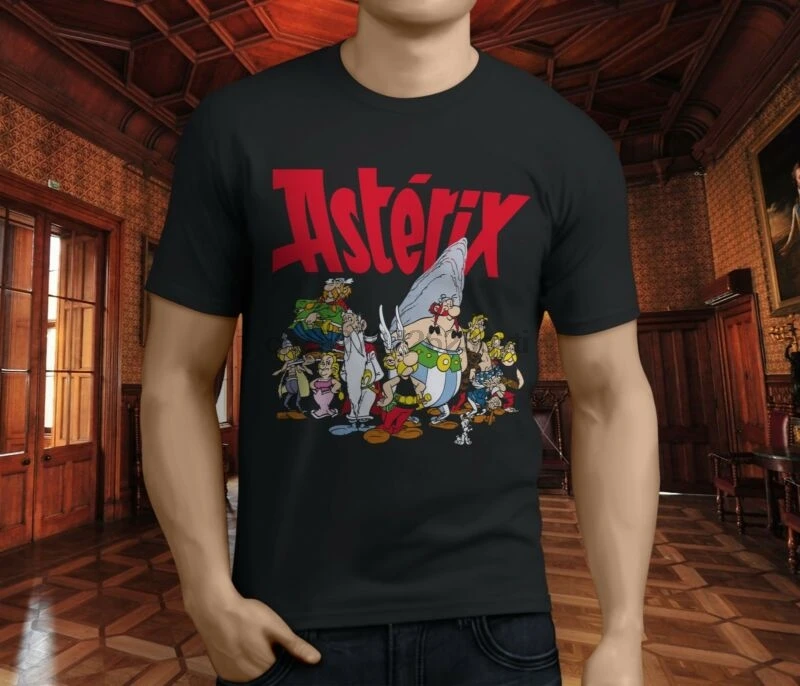 Новая популярная мужская Черная футболка Asterix и Obelix the Gaul | Мужская одежда