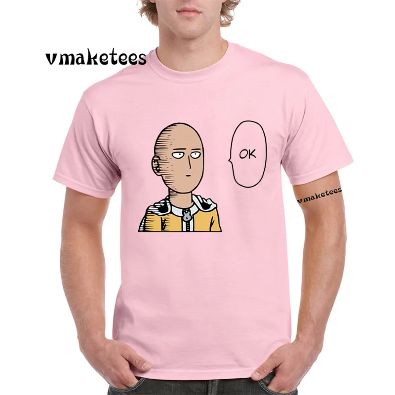 Японское аниме One Punch Man Сайтама оппай футболка с круглым вырезом и короткими