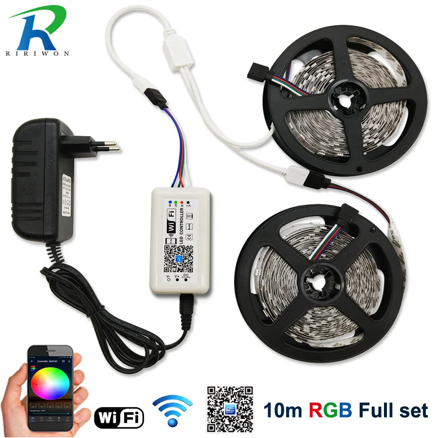 Контроллер WIFI Светодиодная лента RGB 5050 светодиодная полоса 10 м водонепроницаемая