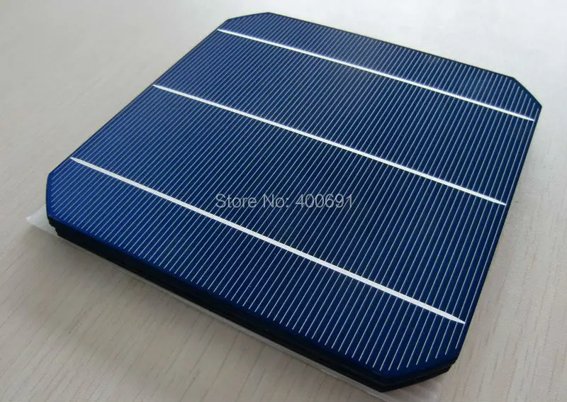 Eficiência de Células Usado para o Painel 19% de Alta Mono de 156mm Lote Grau Monocristalino Célula Solar 6x6 Solares 4.5 w 0.5 v 50 Pçs - Top 3 Geradores de energia alternativa