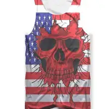 YFFUSHI, мужские 3D майки, модные топы с изображением черепа, Национальный флаг, 3d принт, топы, мужские летние крутые майки, уличная одежда размера плюс