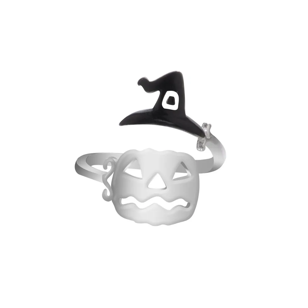 

Halloween Ghost style adjustable Open Rings Witch Broom Finger Ring Party Cosplay Jewelry rings for women Delicate Gift