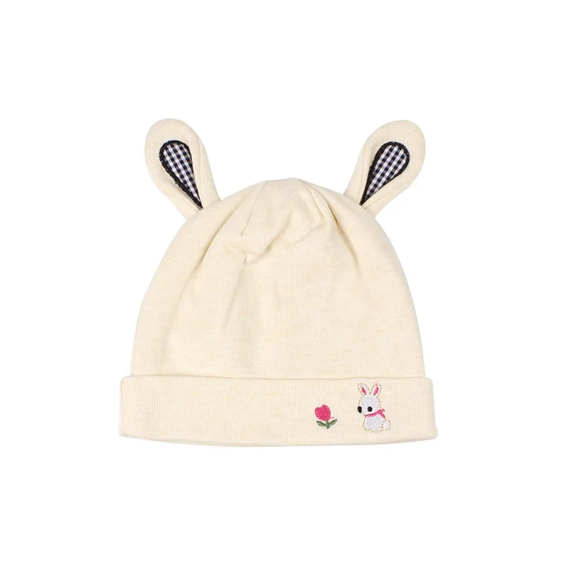 Cotton Newborn Baby Hat With Ears Cartoon Rabbit Soft Baby Beanie Boys Girls Tire Cap Solid Comfortable Newborn Beanie Hat 2018 (8)