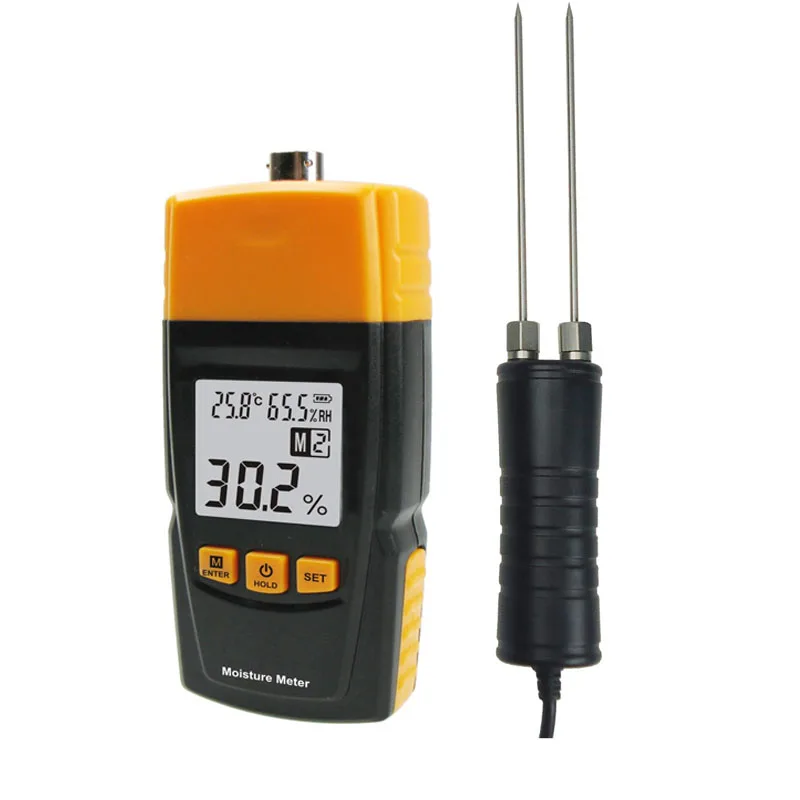 RZ620 Handle Probe Tester Moisture Meter Digital LCD Wood Moisture 2~70% Humidity Tester Timber Damp Detector RZ620 Handle Probe Tester Moisture Meter Digital LCD Wood Moisture 2~70% Humidity Tester Timber Damp Detector