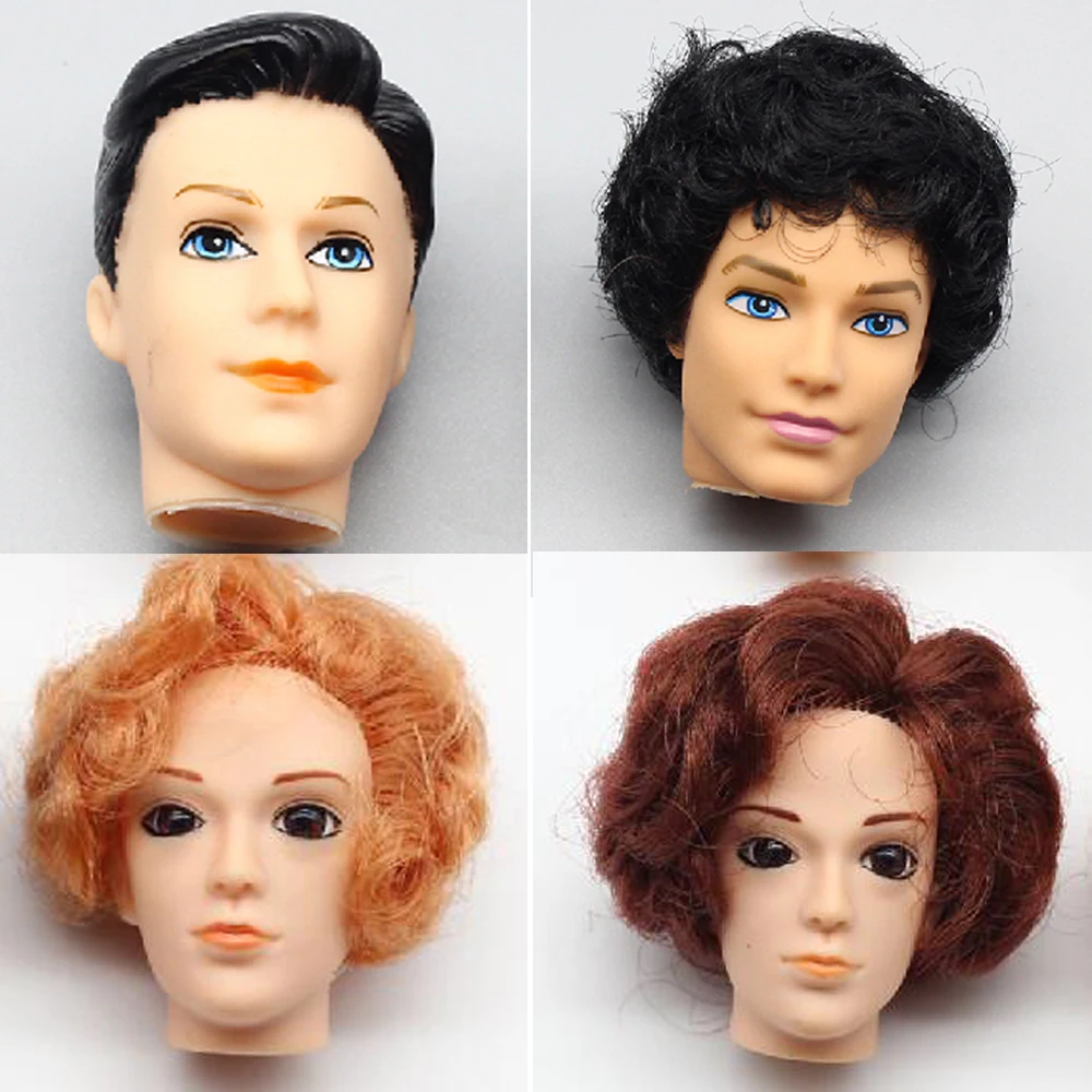 1pcs 3D Supersize Eyes Doll head with hair For Barbie Boyfriend Ken Male Doll Heads font