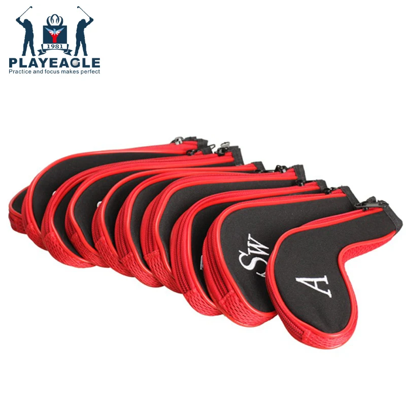 Buy PLAYEAGLE 10 pcs/set Red/Black Zippered Golf Club