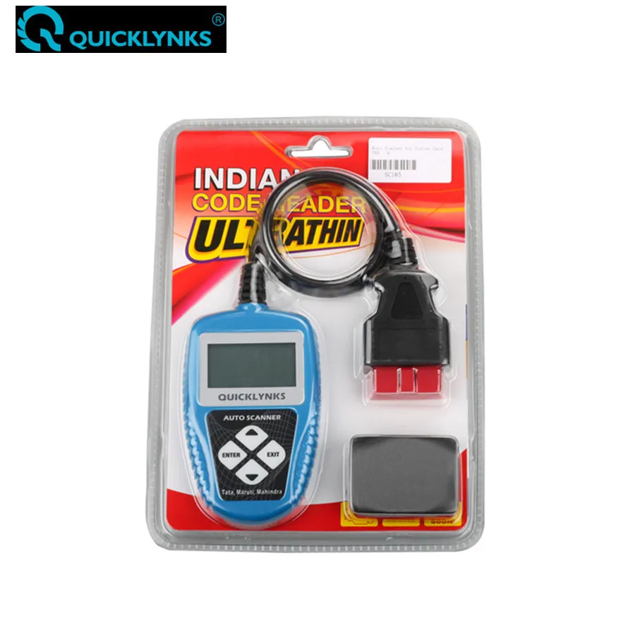 

QUICKLYNKS T65 Auto Scanner for Indian Cars T65 With 16 Pins OBDII Adapter The Indian Car Scan Tool T65
