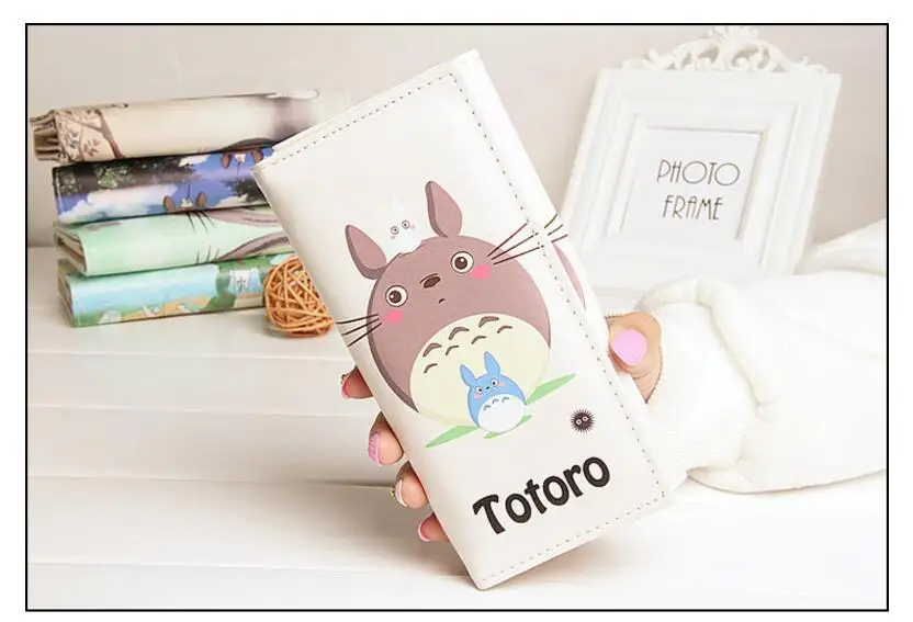 Женский кошелек из искусственной кожи, корейский милый цветной студенческий кошелек с рисунком Тоторо, Длинный кошелек для девочек, модный тренд