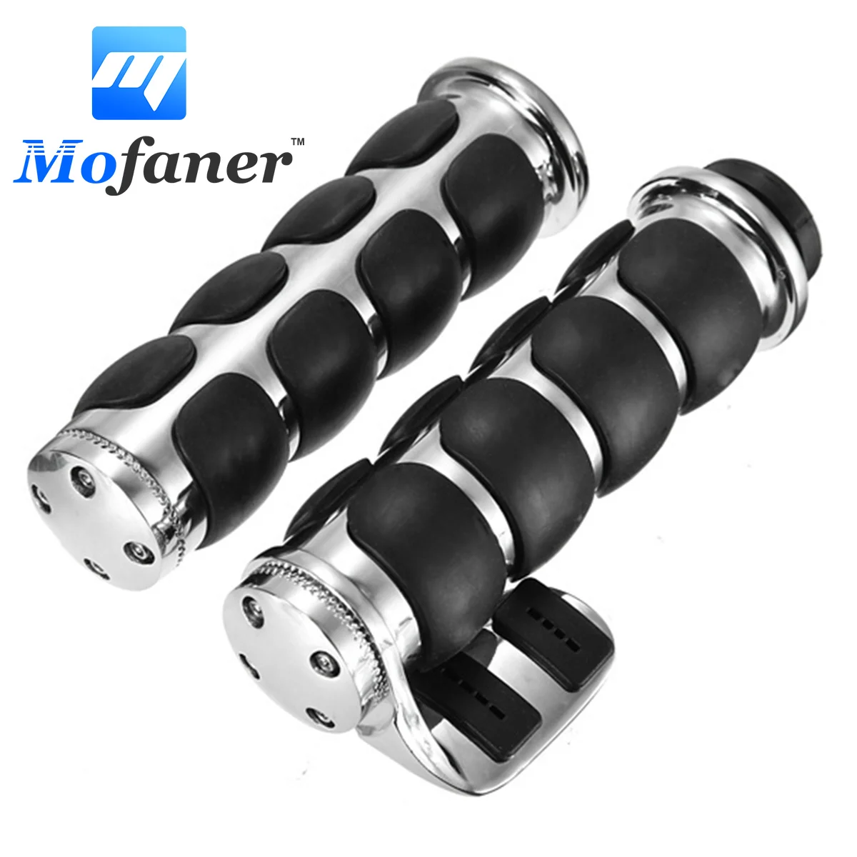 

1 Inch Throttle Assist Bar Ends Motorcycle Rubber Handlebar Hand Grips for Suzuki for Kawasaki For Harley Chopper
