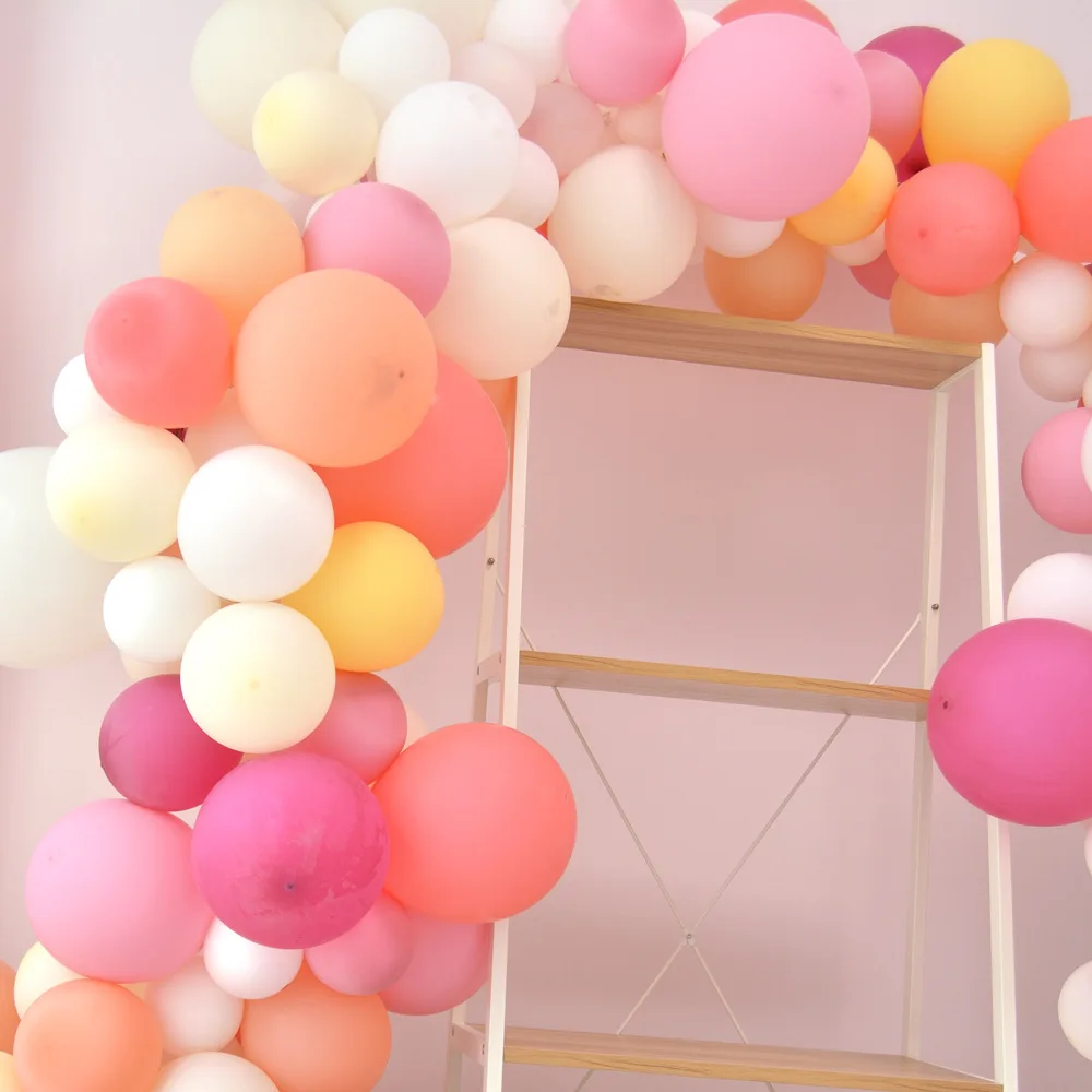 113 шт. на день рождения набор воздушных шаров гирлянды, комплект с надписью «розовый», Макарон воздушные шары для свадьбы или «нулевого дня рождения» взрослых тропический вечерние украшения Юбилей