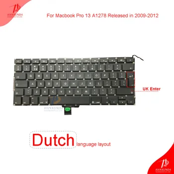 

Original Laptop Built-in Keyboard for Macbook pro Unibody 13inch A1278 Mid2009-Mid2012 Dutch version keyboard