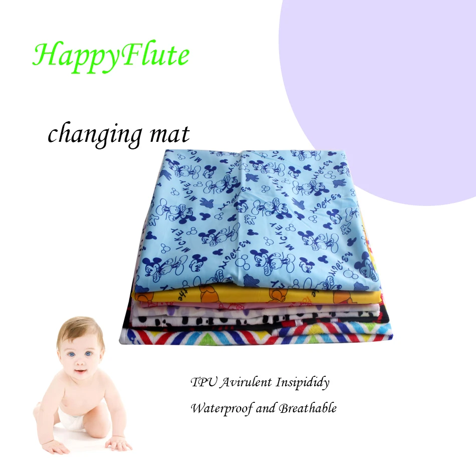 

Happyflute print PUL Baby Diaper changing Mats, Waterproof Blanket, 73x73cm Blanket 1pcs