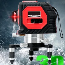 12 линия 360 градусов самонивелирующийся роторный красный настенный метр Лазерные уровни гравитационный выравнивающий инструмент