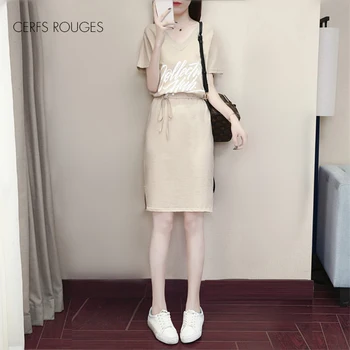 

2018 hot Summer Cotton Letter women's dress for women female Women's clothing girls Preppy style Above Knee Mini dress cute