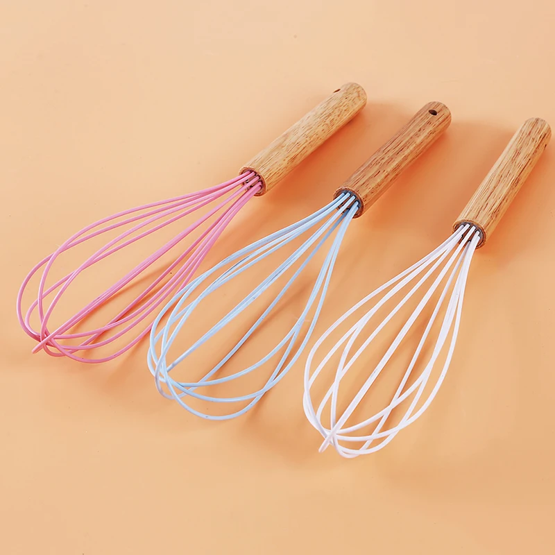 

Blue White Pink 3 Colors Whisk Mixer Egg Beater Silicone Egg Beaters Kitchen Tools Hand Egg Mixer Cooking Foamer Hot Sale