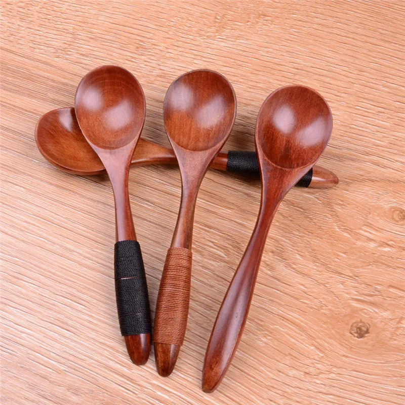 Wooden Binding Spoon Stirring Spoon Environmental Portable Kitchen