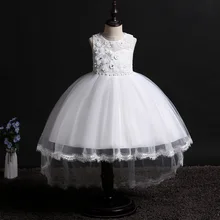 Кружевные платья с жемчужным поясом и объемным цветком на свадьбу, мятно-зеленый/розовый, Лавандово-желтый цвет вечернее платье для девочек