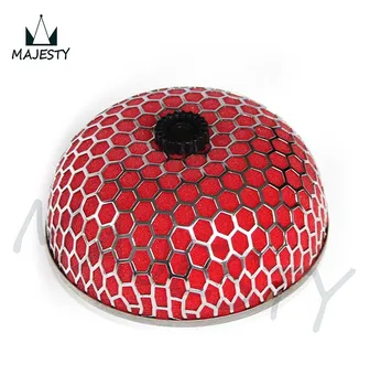 

UNIVERSAL 3" 76mm SILVER MESH RED SHORT RAM COLD INTAKE TURBO MUSHROOM AIR FILTER