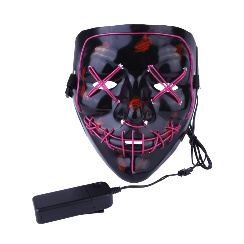 Хэллоуин новая велосипедная маска светодиодный свет смешные маски очистка год проведения Года Большой Косплей светятся в темноте 7