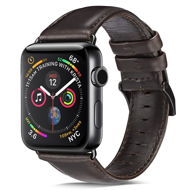 

Original Leather Watchband Replacement For Apple Watch Band 44mm 40mm / 42mm 38mm Series 4 3 2 1 All Models iWatch Watch Strap