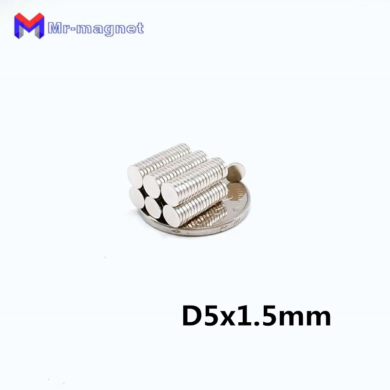 

1000pcs 5 x 1.5 mm magnet N50 5*1.5 Super Strong Rare Earth Magnet Small Round Powerful Neodymium Magnet 5x1.5mm d5*1.5mm magnet