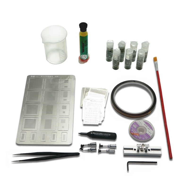 50pcs BGA Reballing Directly universal Heat Stencils + Solder Paste
